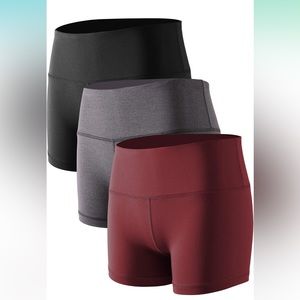 3 High waist stretch athletic shorts with pocket (lot of 3) Size L